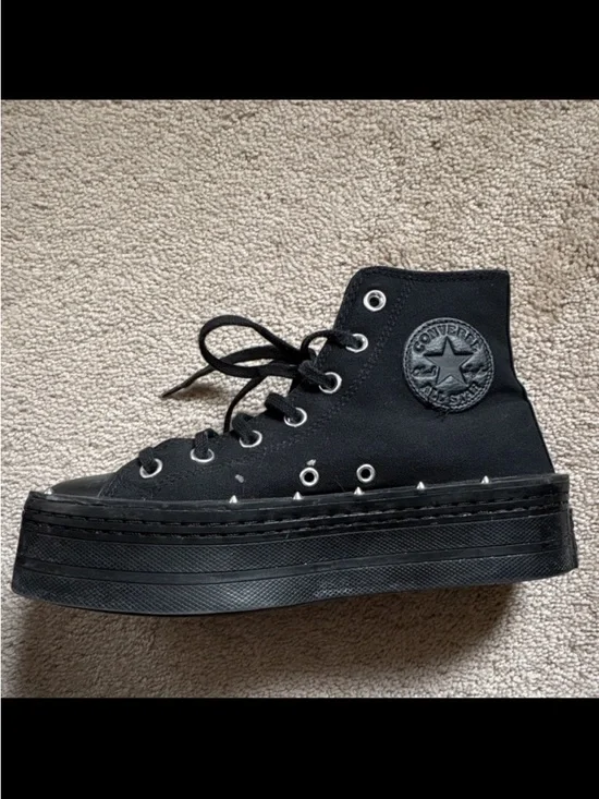 🖤SOLD🖤Converse | All Star Platform Studded Hi Tops - Picture 7 of 13